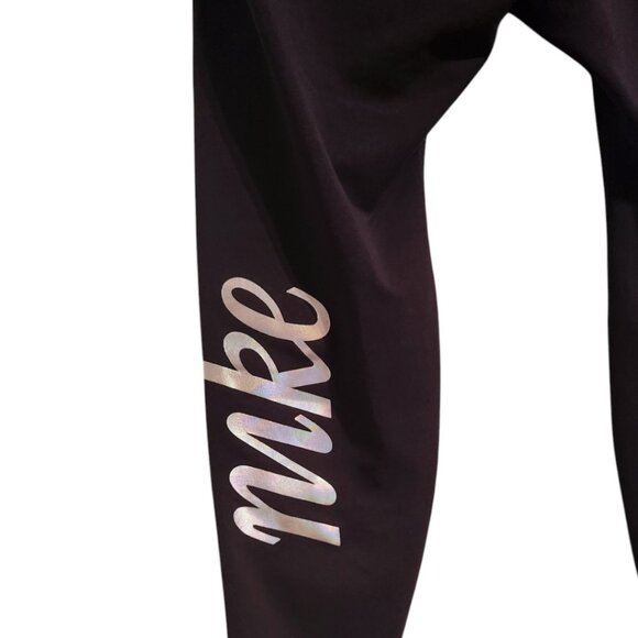 Nike Black Active Pants Silver Iridescent Logo Size 3X - Picture 4 of 6